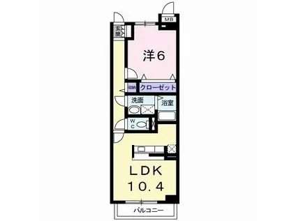 サンリット・24(1LDK/3階)の間取り写真