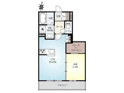 クレストヒルズ(1LDK/1階)の間取り写真