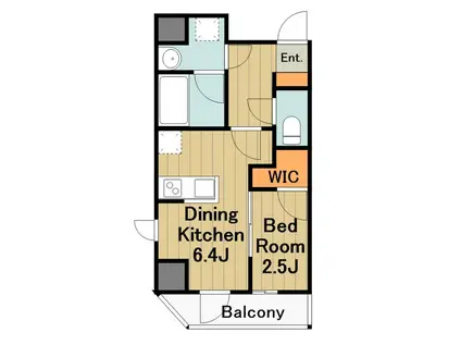 ハイズ ツルカワ(1DK/6階)の間取り写真