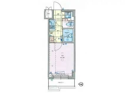 パティーナ馬込弐番館(1K/4階)の間取り写真