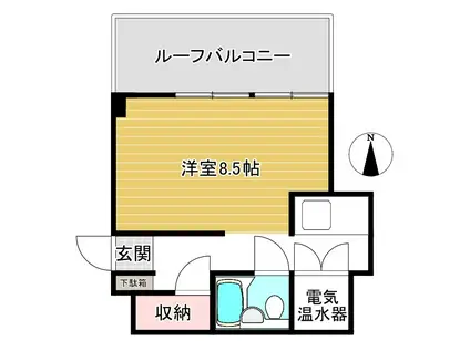 二条プラザ(1K/7階)の間取り写真