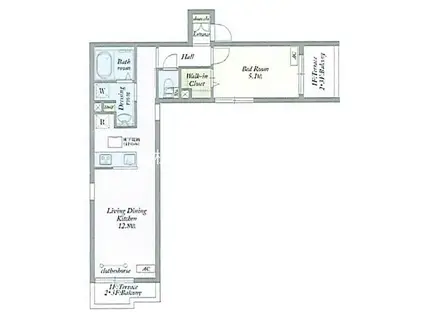 MY STYLE VINTAGE 町屋駅前(1LDK/1階)の間取り写真