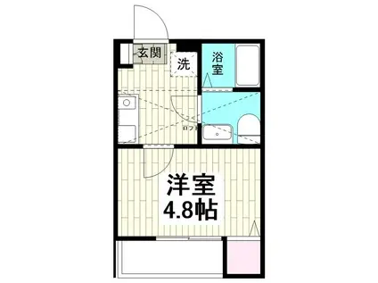 ALLIER PARK藤沢(1K/3階)の間取り写真