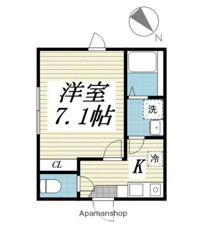 LE GRAND MAITA(1K/1階)の間取り写真