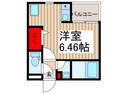 IXO戸田公園(ワンルーム/2階)の間取り写真