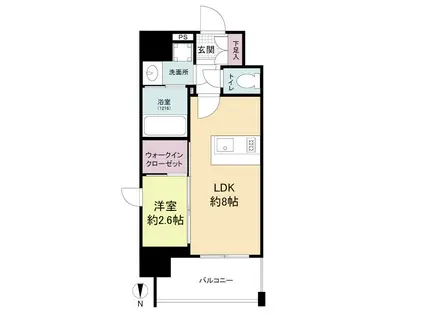 LIVECASA王子公園(1LDK/3階)の間取り写真