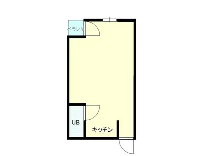 グリーンプラザ(ワンルーム/4階)の間取り写真