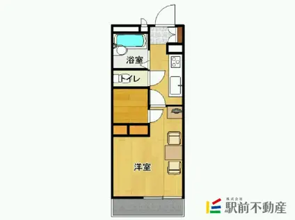 レオパレス田代南(1K/1階)の間取り写真