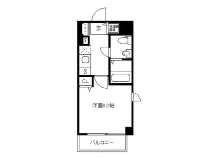 ロイヤルアメニティー西戸山(1K/1階)の間取り写真