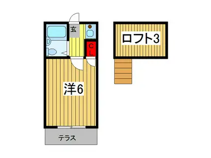 レオパレス西川口第17(1K/1階)の間取り写真