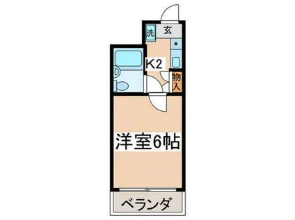 ダイホープラザ調布(1K/1階)の間取り写真