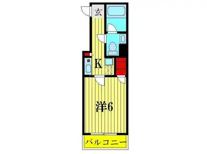 FORM7543(1K/2階)の間取り写真