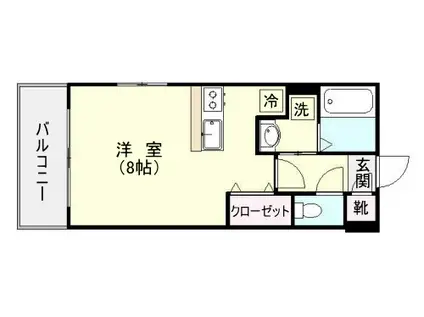 リーベンパレス荒田(ワンルーム/5階)の間取り写真