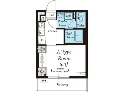 LEMERCI(1K/1階)の間取り写真