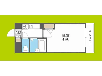 エスリード同心第2(1K/4階)の間取り写真