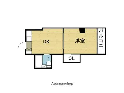 ロイヤル小路(1DK/5階)の間取り写真