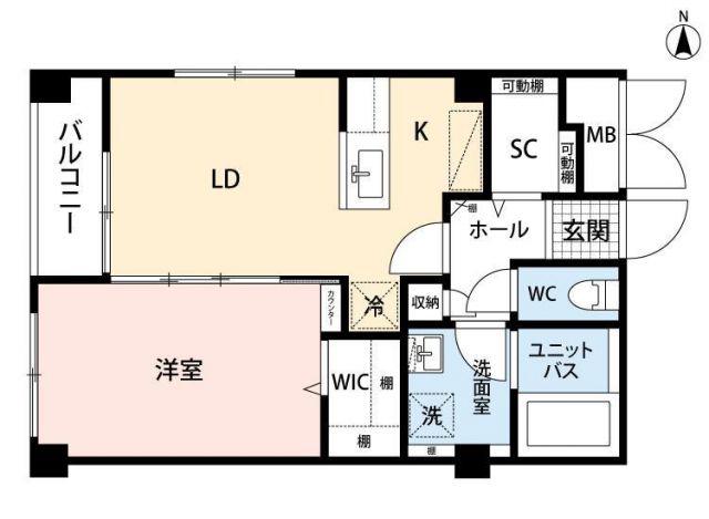 LALBA DI SECONDO(1LDK/3階)の間取り写真