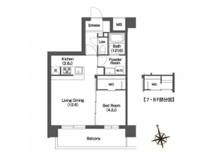 アビティ宮前平(1LDK/2階)の間取り写真