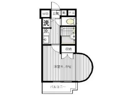 サンハイム高井戸II(1K/3階)の間取り写真