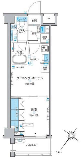 ルフォンプログレ中野富士見町(1DK/3階)の間取り写真