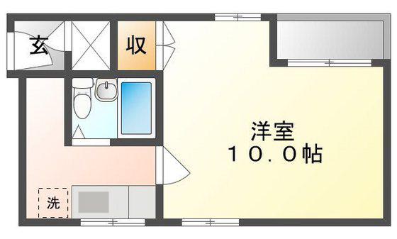 プレアール大供II(1K/4階)の間取り写真
