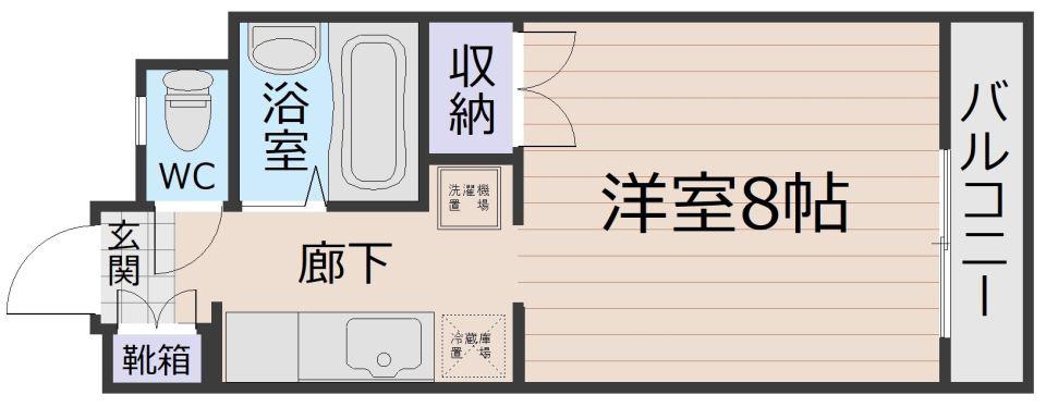 パステルイン南郡元(1K/2階)の間取り写真