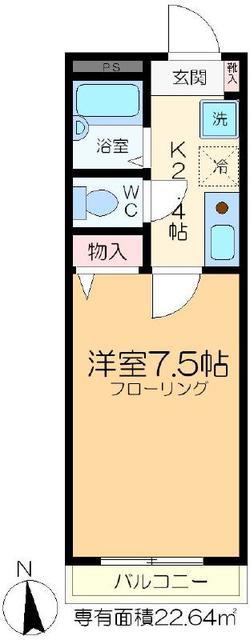 エスポワール(1K/3階)の間取り写真