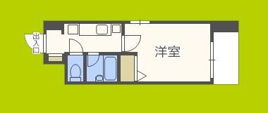 ノルデンハイム東三国II(1K/5階)の間取り写真