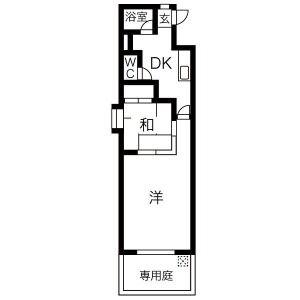 新日ビル豊明マンション(1LDK/4階)の間取り写真