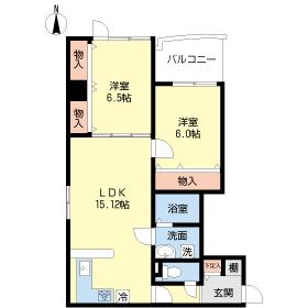 ANTHILL順一(2LDK/2階)の間取り写真
