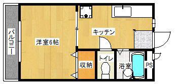 シティライフ岡本(1K/2階)の間取り写真