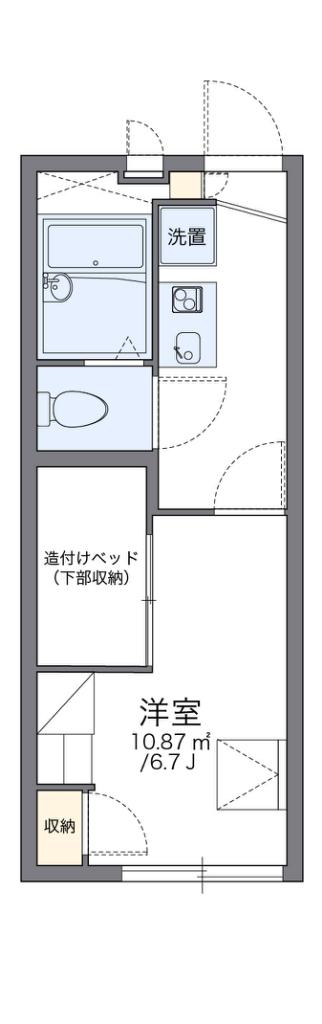 レオパレスさき(1K/1階)の間取り写真