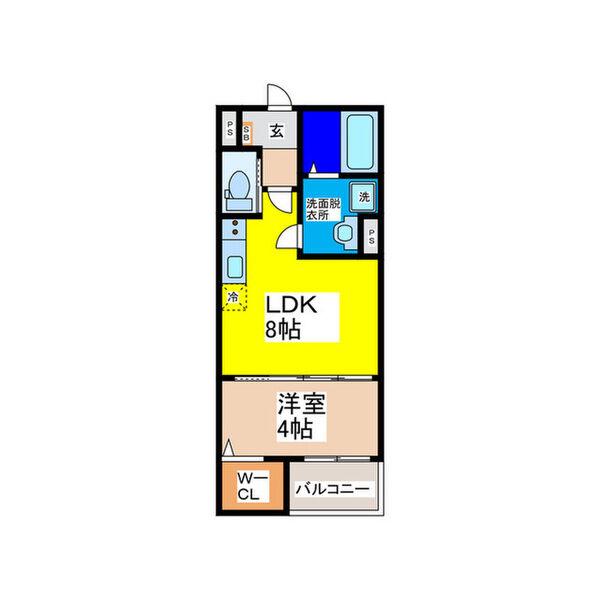 REGIES清荒神II(1LDK/1階)の間取り写真