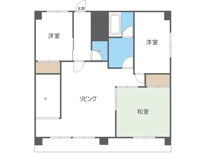 メゾン新琴似(3LDK/2階)の間取り写真