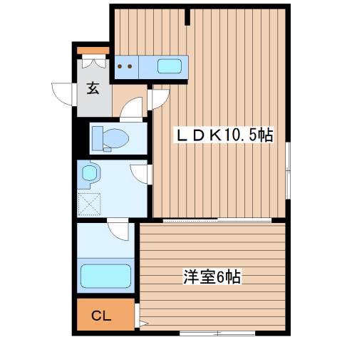リッツグランデ宮の沢(1LDK/3階)の間取り写真