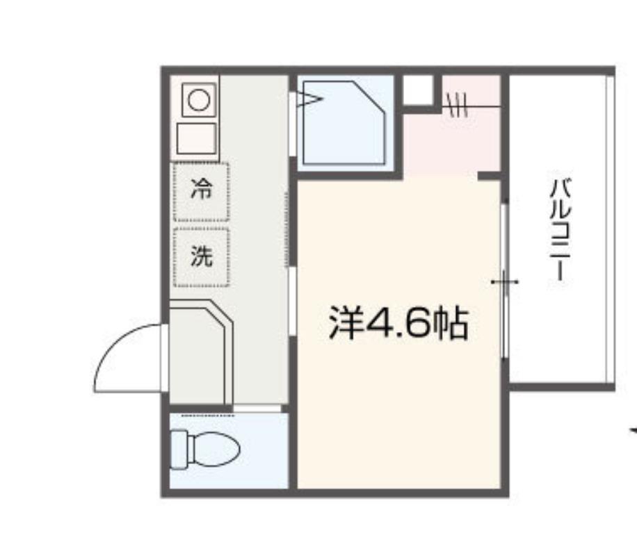 MELLAS京成小岩II(1K/2階)の間取り写真