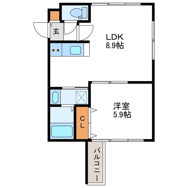GENTILE N18 ジェンティーレN18(1LDK/4階)の間取り写真