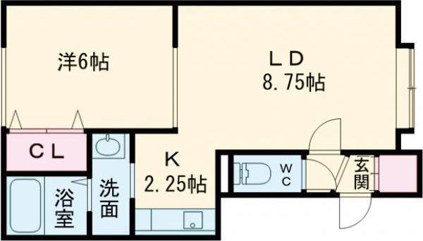クールノーヴァ(1LDK/1階)の間取り写真