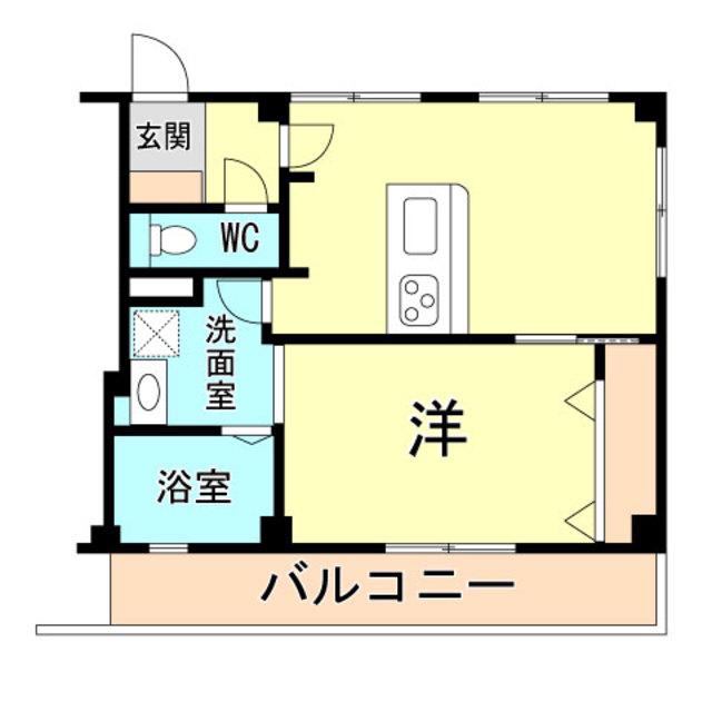 坂上マンション(1LDK/1階)の間取り写真