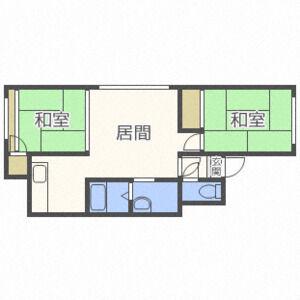 コーポ竹内(2LDK/2階)の間取り写真