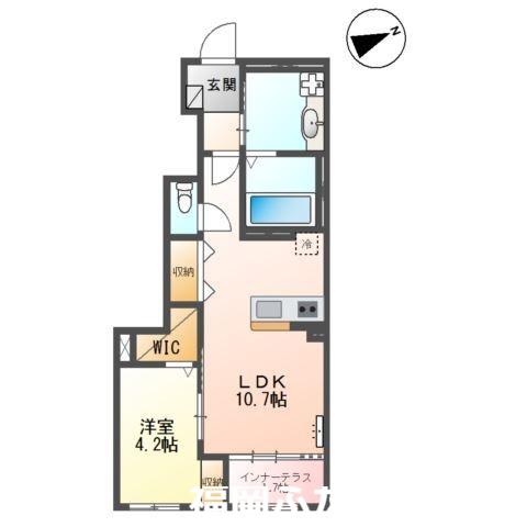 フォレスト離宮彩館(1LDK/1階)の間取り写真