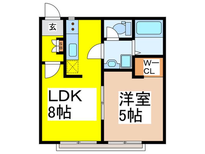 フィオーレ清水(1LDK/2階)の間取り写真