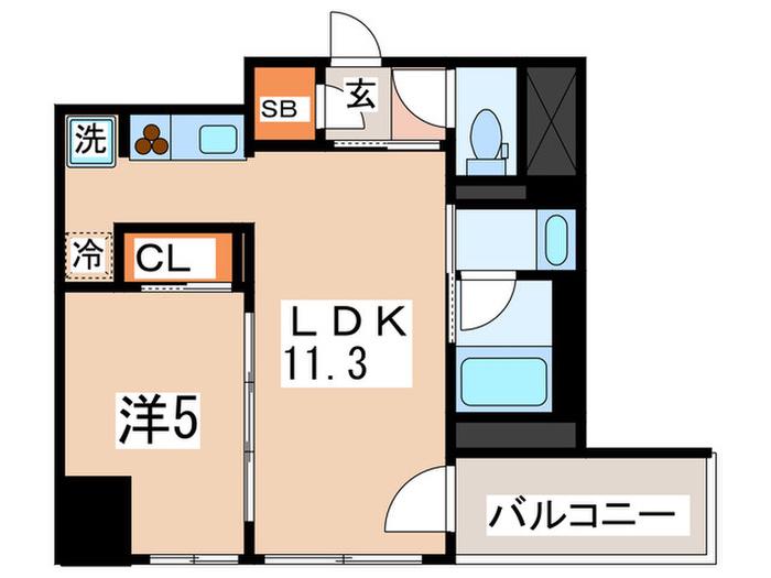 コンフォリア東池袋イースト(1LDK/2階)の間取り写真