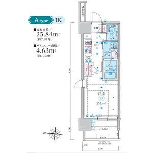リヴシティ新栄(1K/2階)の間取り写真