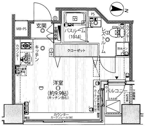 アイフォート千住曙町(ワンルーム/5階)の間取り写真