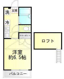 コルモ上大岡(1K/2階)の間取り写真