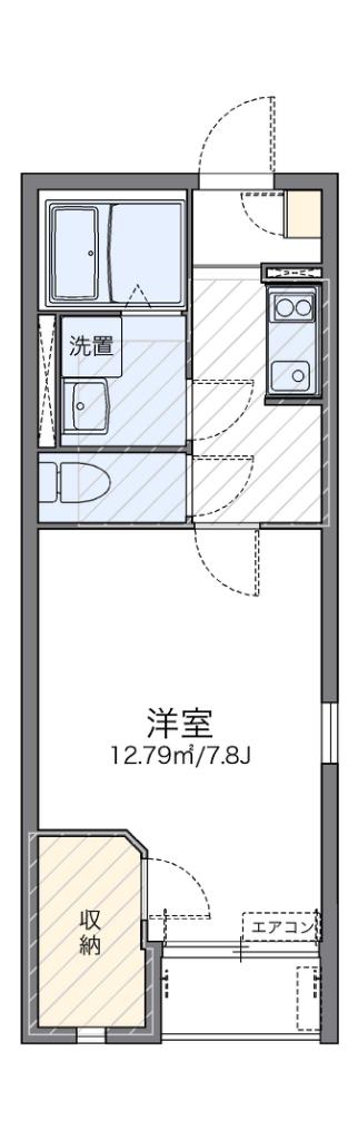 レオネクストピエノ フィオーレ(1K/2階)の間取り写真