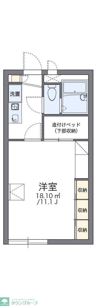 レオパレスジャクリン(1K/2階)の間取り写真