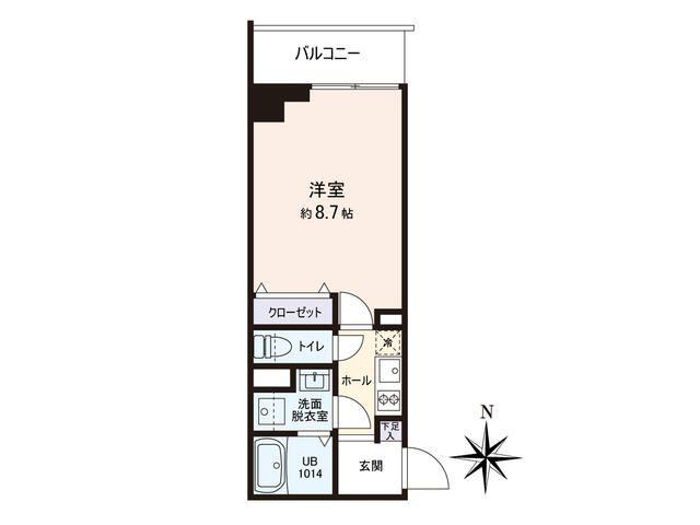 VISTA豊島(1K/4階)の間取り写真