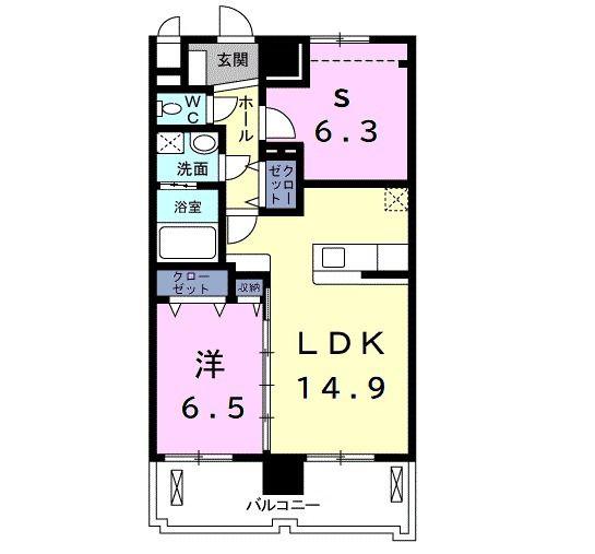 アンシャンテ(2LDK/1階)の間取り写真